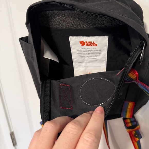 Fjallraven Kanken Mini Backpack - Black + Rainbow - Picture 3 of 8